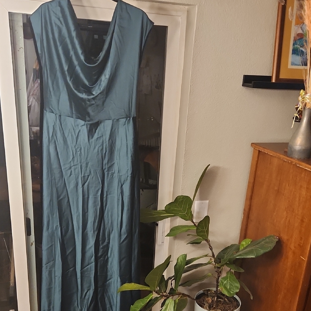 Sophisticated Teal Maxi Dress